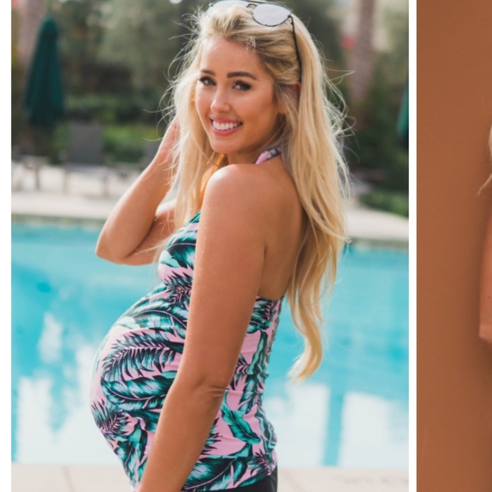 Pink Blush Maternity Tankini